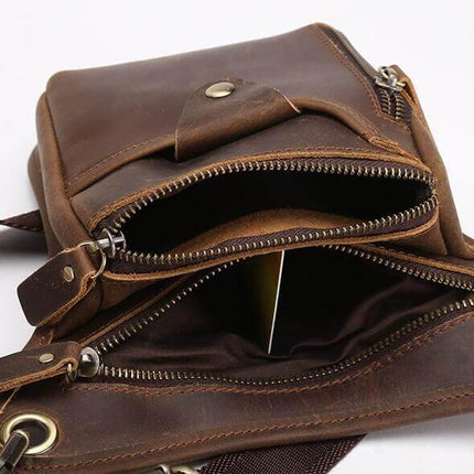 Men's Shoulder Messenger Leather Bag