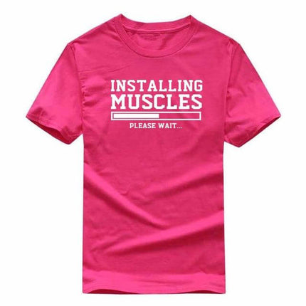 Installing Muscles Funny T-shirt