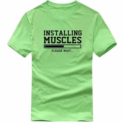 Installing Muscles Funny T-shirt