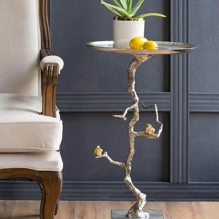 Aluminum Modern Tree Branches Coffee Side Table