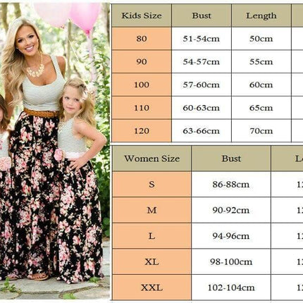 Floral Cute Mom and daughter Sundress Matching outfit