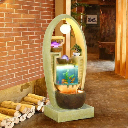 European Style Creative Fish Tank Decoration with Led Chandelier