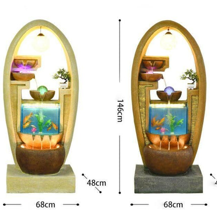 European Style Creative Fish Tank Decoration with Led Chandelier