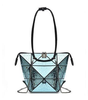 Silver Geometric Women Messenger Bag