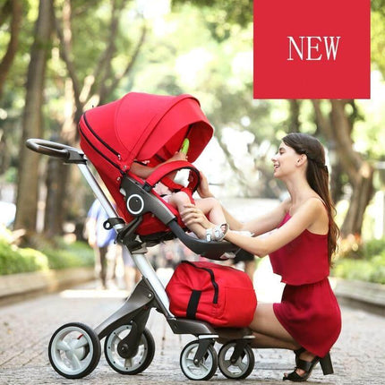 Luxury High End and High Landscape Red Baby Stroller