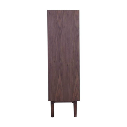 Walnut & Gunmetal Grey Tall Sideboard