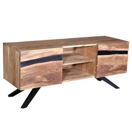 Handmade Mid-Century Wooden Tv Stand