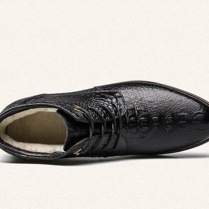 Leather Warm Thick Men Winter Boots