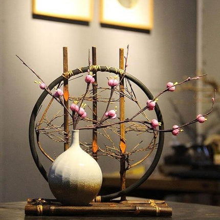 Handmade Bamboo Ceramic Flower Vase