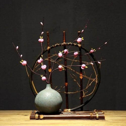 Handmade Bamboo Ceramic Flower Vase