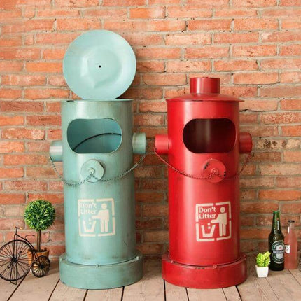 Retro Fire Hydrant Trash Can