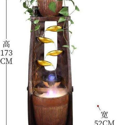 Gold Leaf Lucky Fengshui Water Fountain