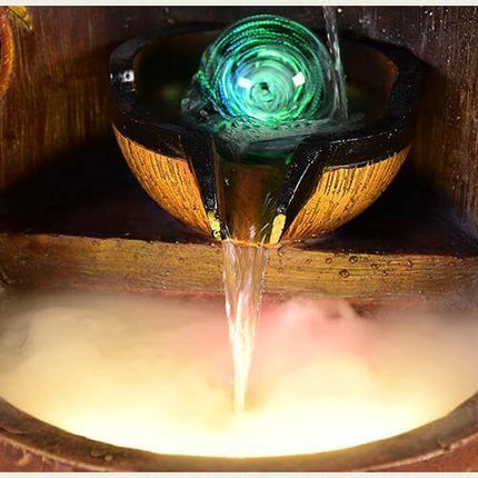 Gold Leaf Lucky Fengshui Water Fountain