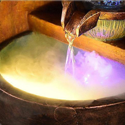 Gold Leaf Lucky Fengshui Water Fountain