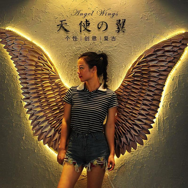 Iron Angel Wings Wall Decor