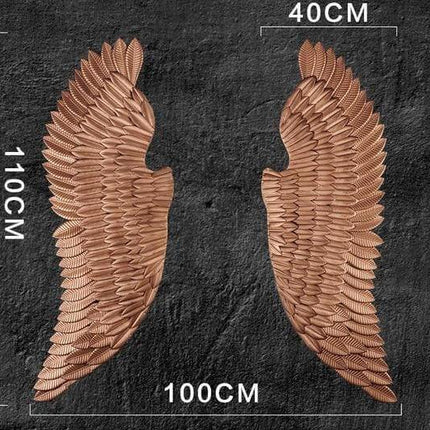 Iron Angel Wings Wall Decor