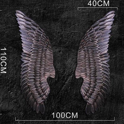Iron Angel Wings Wall Decor