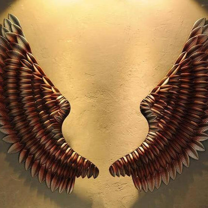 Iron Angel Wings Wall Decor