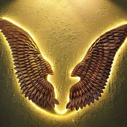 Iron Angel Wings Wall Decor