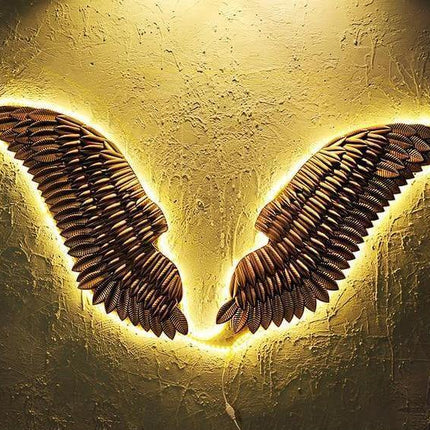 Iron Angel Wings Wall Decor
