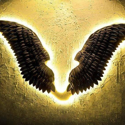 Iron Angel Wings Wall Decor
