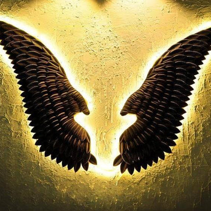Iron Angel Wings Wall Decor