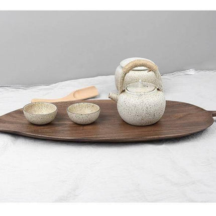 Walnut Snack Tray Leaf Plates