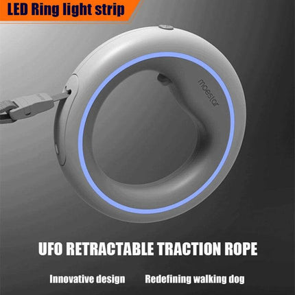 Retractable LED Leash Ring Collar