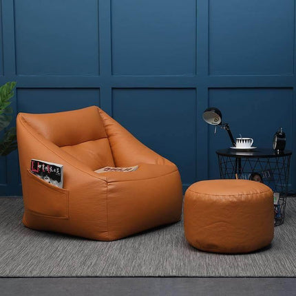 Lazy Sofa Leather Bean Bag