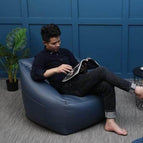 bluechair w ottoman