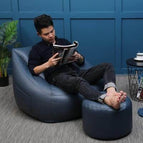 darkbluechair w ottoman