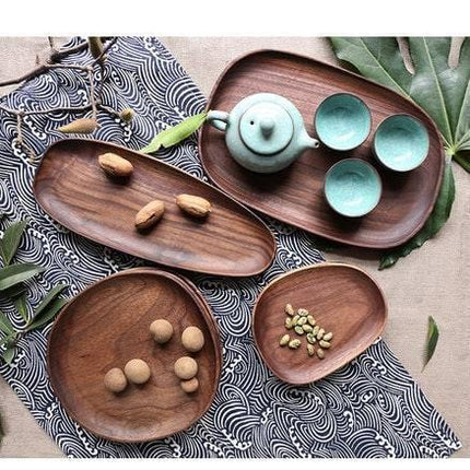 Irregular Natural Wood Plates