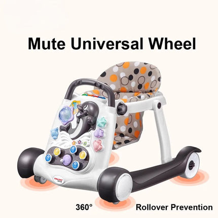 Anti-Rollover Multi-function Baby Walker with Music