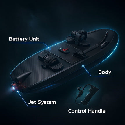 Next-Gen Carbon Fiber Remote Control Jet Surfboard