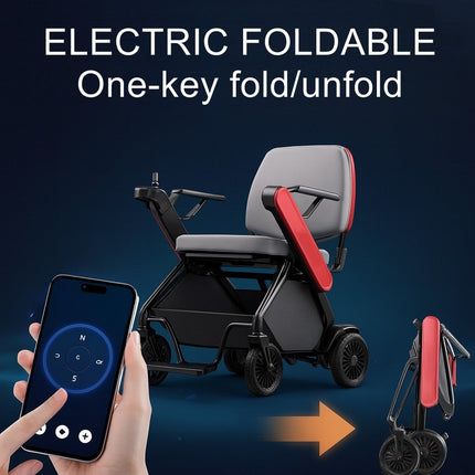 Secure Way Compact Foldable Electric Weather-Resistant Travel Scooter