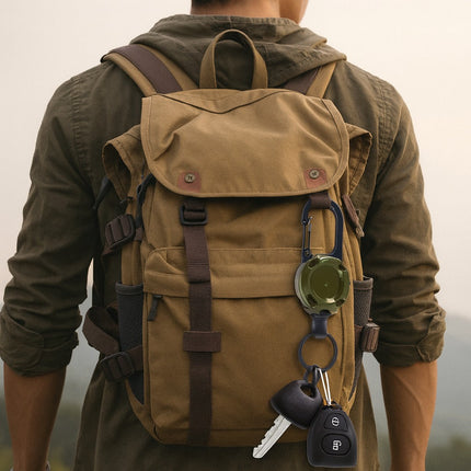Trail Lock Anti-Lost Retractable Carabiner Keychain