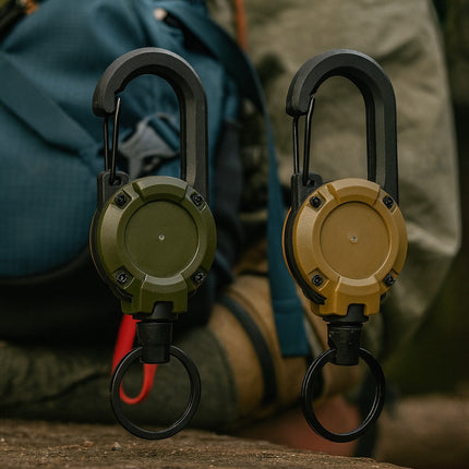 Trail Lock Anti-Lost Retractable Carabiner Keychain