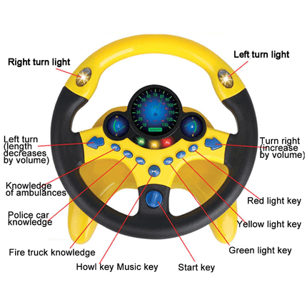 Electric Educational Car Simulation Steering Wheel Toy