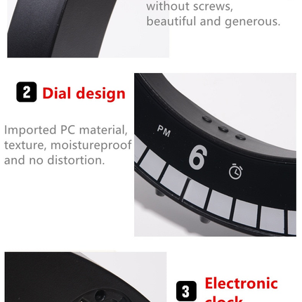 Modern Digital Photoreceptive LED Wall Clock