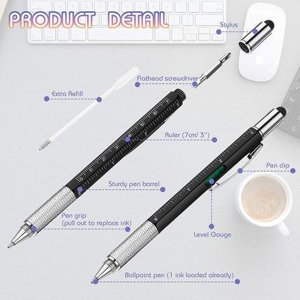 6in1 Screwdriver Ruler Pen