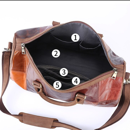 Genuine Leather Vintage High Capacity Travel Bag