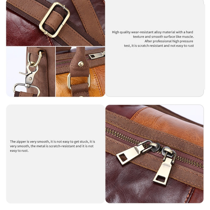 Genuine Leather Vintage High Capacity Travel Bag