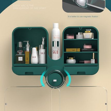 Wall-Mounted Large Capacity Pastel Makeup Organizer Box