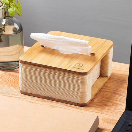 Nordic Bamboo Foldable Tissue Box