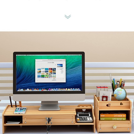 Home Office Wooden Monitor Riser Stand