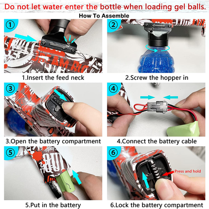 Kids Soft Water Bullet Toy Gun