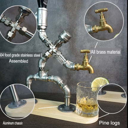 Vintage Human Industrial Pipe Drink Dispenser
