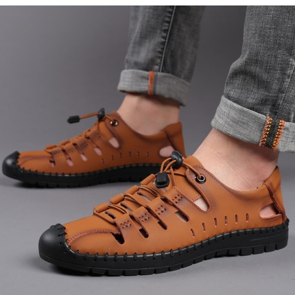 Casual Beach Flexible Leather Sandal