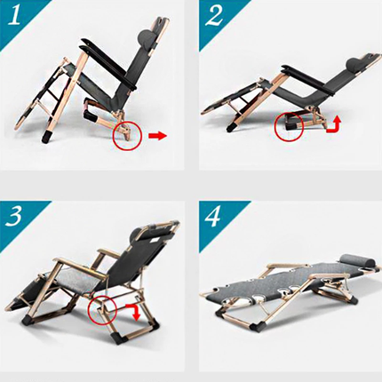 Foldable Metal Modern Camping Lounge Chair