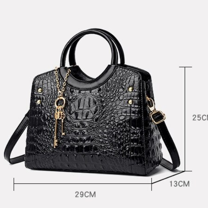 Crocodile Leather Vintage Shoulder Bag